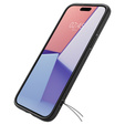 θήκη Spigen για iPhone 15, Liquid Air, μαύρη + μετριασμένο γυαλί 9H