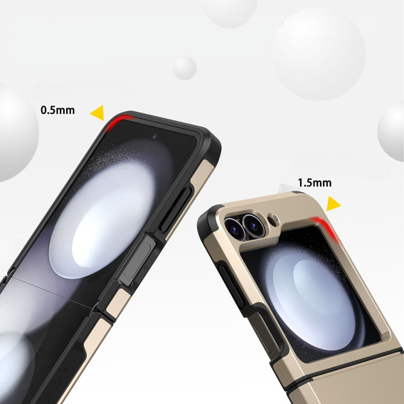 Θωρακισμένη θήκη για Samsung Galaxy Z Flip7 FE / Z Flip6, Armor Shockproof, χρυσή
