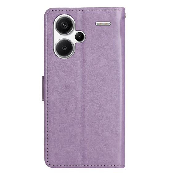Θήκη με πτερύγιο για Xiaomi Redmi Note 13 Pro+, Butterfly, μωβ