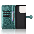 θήκη πτερύγιο για Motorola Moto G86 Power 5G, Wallet Rhombus, πράσινη