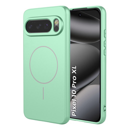 Θήκη σιλικόνης για Google Pixel 10 Pro XL, για MagSafe, πράσινο