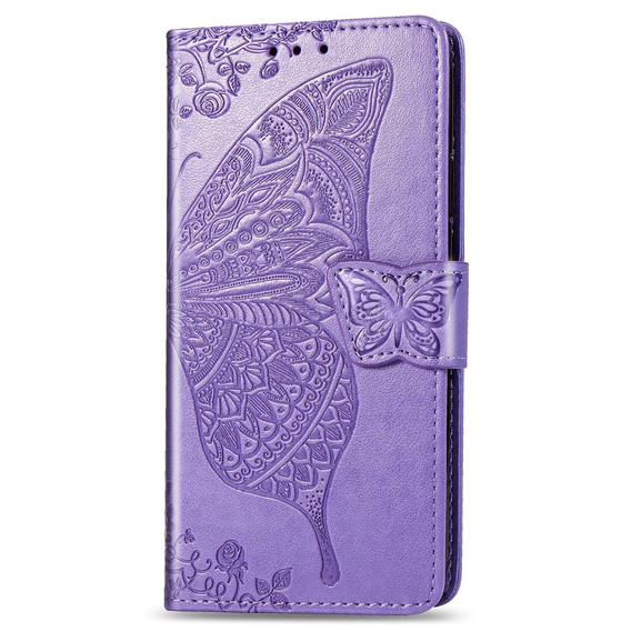 Θήκη με πτερύγιο για Xiaomi Redmi 9, Butterfly, μωβ