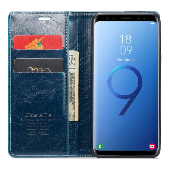 θήκη CASEME για Samsung Galaxy S9+ Plus, Waxy Textured, μπλε