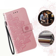 Θήκη με πτερύγιο για Samsung Galaxy A54 5G, Mandala Flower, ροζ rose gold