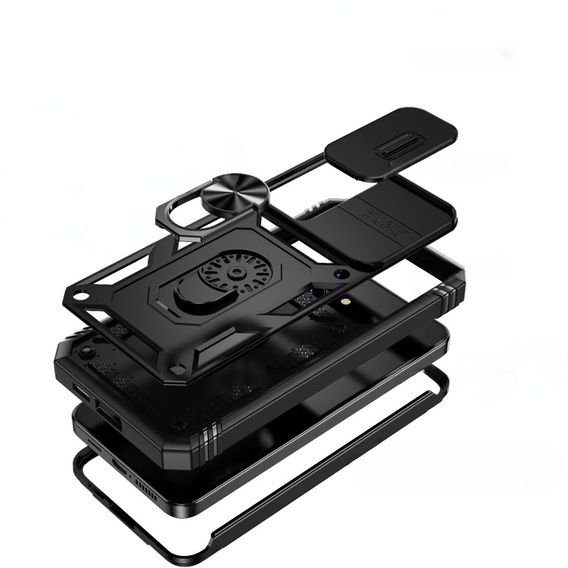 Θήκη για Samsung Galaxy S24+ Plus, CamShield Slide, μαύρη