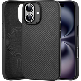 Θήκη για iPhone 16, Aramid Fiber Cover, μαύρη