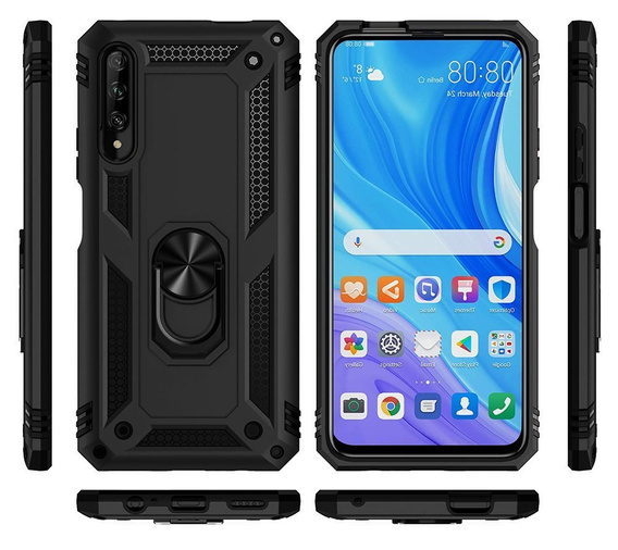 θωρακισμένη θήκη για Huawei P Smart Pro, Nox Case Ring, μαύρη