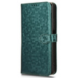 θήκη πτερύγιο για Oppo Reno 12FS / 12F, Wallet Rhombus, πράσινη