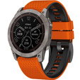 Λουράκι σιλικόνης για Garmin Fenix 7 / Forerunner 965 / 955 / 945 / 935, πορτοκαλί  / Μαύρο 
