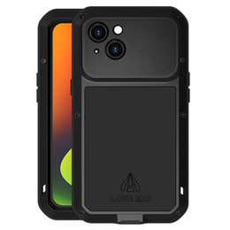 Love Mei Θήκη για iPhone 14, armored with glass, μαύρη