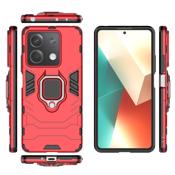 Θήκη για Xiaomi Redmi Note 13 5G, Kickstand Ring, κόκκινη