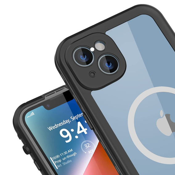Αδιάβροχη θήκη για iPhone 14, Redpepper, για MagSafe, μαύρη
