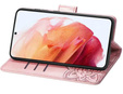 Θήκη με πτερύγιο για Motorola Moto E14, Butterfly, ροζ rose gold