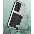 Love Mei Θήκη για Samsung Galaxy S22 Ultra, armored without glass, ασημένια