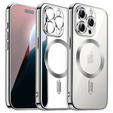 Θήκη για iPhone 16 Pro, Electro MagSafe, ασημένια + Γυαλί για την οθόνη