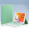 Θήκη + πληκτρολόγιο iPad Pro 11 2021 / 2018, iPad Air 10.9 4 2020 / 5 2022, Pen Slot, πράσινη