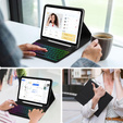 Θήκη με φωτιζόμενο πληκτρολόγιο bluetooth για iPad 10.9 2022 (10 gen.), μαύρο