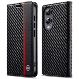 Θήκη με πτερύγιο για Samsung Galaxy S25 Edge, Carbon LC.IMEEKE, μαύρη