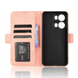 Θήκη με πτερύγιο για Oppo Reno 13 Pro, Card Slot, ροζ