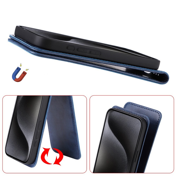 Θήκη με πτερύγιο για Xiaomi Poco M7 Pro 5G, Flip, μαύρη