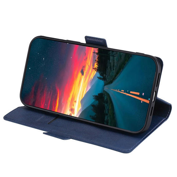 Θήκη με πτερύγιο για Motorola Moto G22, Magnetic Clasp, σκούρο μπλε
