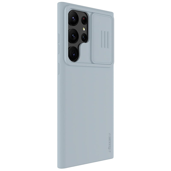 NILLKIN Θήκη για Samsung Galaxy S23 Ultra, θήκη σιλικόνης CamShield για MagSafe, μπλε