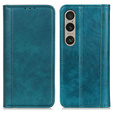 θήκη με πτερύγιο για Sony Xperia 1 VI, Split Leather, πράσινη