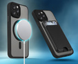 Θήκη για iPhone 16 Pro, για MagSafe, ERBORD Μatt Case, μαύρη + Γυαλί οθόνης