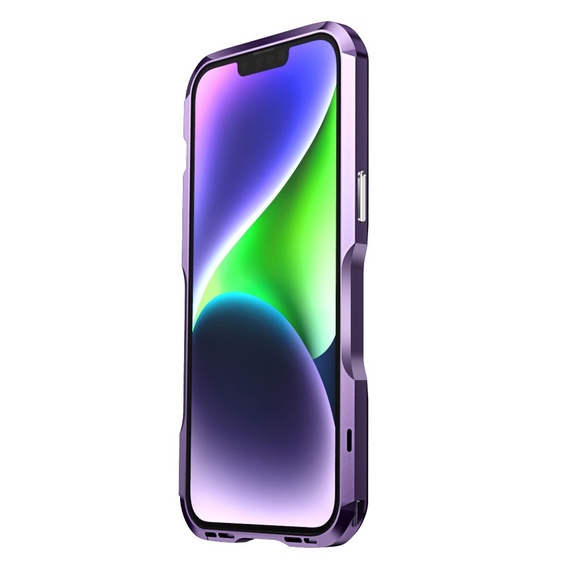 Θήκη LUPHIE για iPhone 14 Plus, Armor Bumper, μωβ
