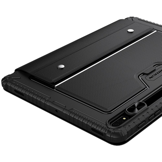 Θήκη + πληκτρολόγιο Galaxy Tab S8+ / Tab S7 +/ Tab S7 FE, NILLKIN Bumper Pen Slot, μαύρη