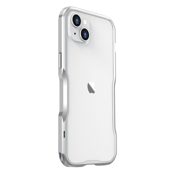Θήκη LUPHIE για iPhone 14 Plus, Armor Bumper, ασημένια