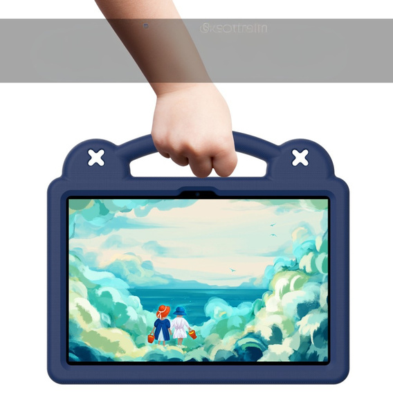 Παιδική θήκη για Lenovo Tab TB311FU, Cute Patterns, με βάση, σκούρο μπλε