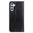 Θήκη για Samsung Galaxy A35 5G, Wallet Litchi Leather, μαύρη