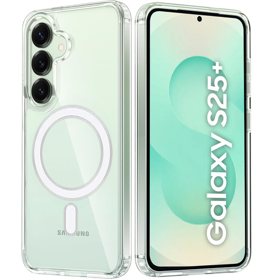 Θήκη για Samsung Galaxy S25+ Plus, Fusion Hybrid, για MagSafe, διαφανής + Γυαλί για την οθόνη