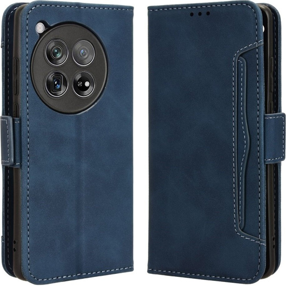 Θήκη με πτερύγιο για OnePlus 12 5G, Card Slot, μπλε