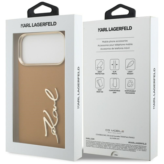 Θήκη Karl Lagerfeld Karl Script Logo – με μεταλλικά κουμπιά για iPhone 17 Pro Max