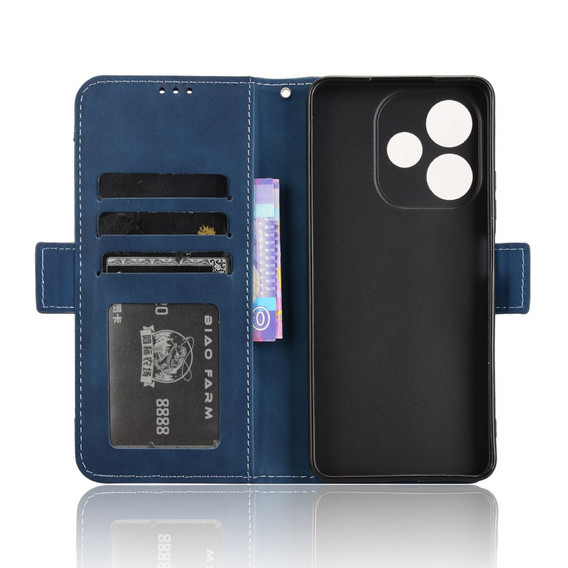 Θήκη με πτερύγιο για Oppo A5 Pro 5G, Card Slot, σκούρο μπλε
