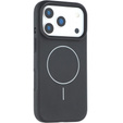 Θήκη σιλικόνης για iPhone 17 Pro, για MagSafe, αντικραδασμική, μαύρη
