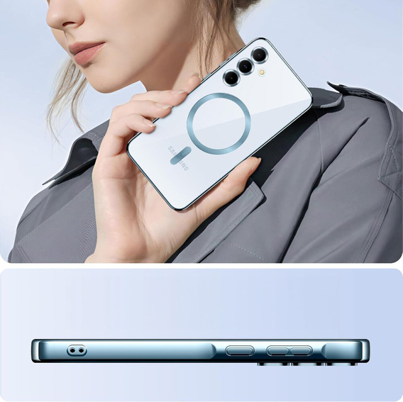 Θήκη για Samsung Galaxy A15 4G/5G, Electro MagSafe, μπλε + Γυαλί για την οθόνη