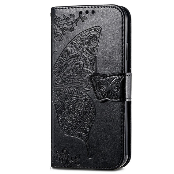 Θήκη με πτερύγιο για Infinix Hot 40i, Butterfly, μαύρη