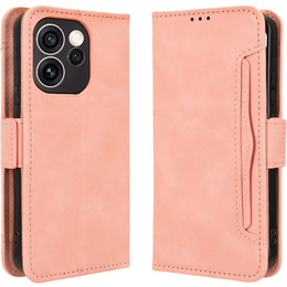 Θήκη με πτυσσόμενο καπάκι Card Slot για Oppo Reno 15 Pro, ροζ