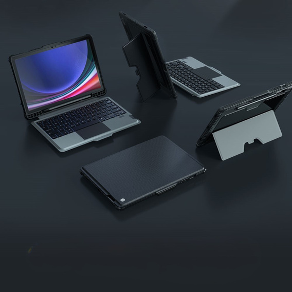 Θήκη + πληκτρολόγιο Galaxy Tab S9, NILLKIN Bumper Pen Slot, μαύρη