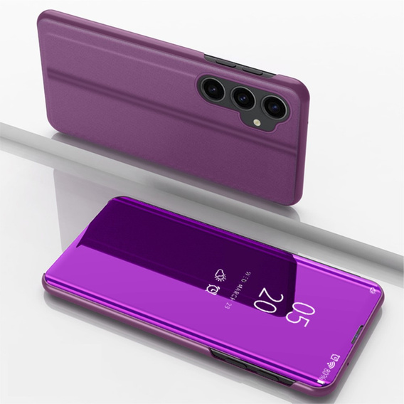 Θήκη για Samsung Galaxy S23 FE, Clear View, μωβ