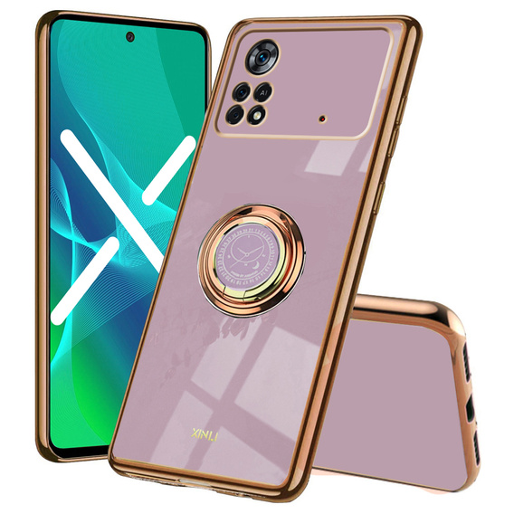 Θήκη για Xiaomi Poco X4 Pro 5G, Electro Ring, μωβ