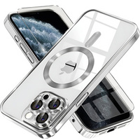 Θήκη για iPhone 11 Pro, Electro MagSafe, ασημένια + Γυαλί για την οθόνη