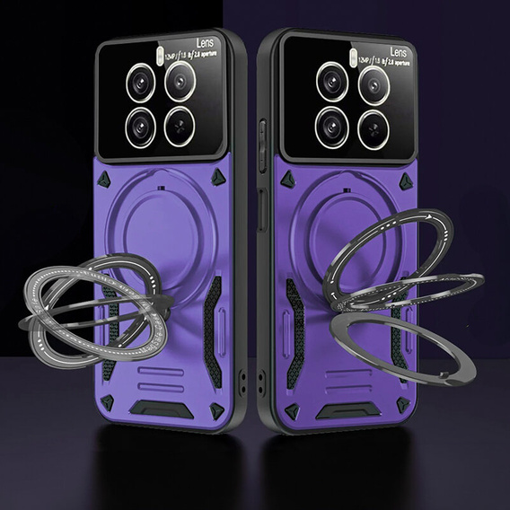 Θωρακισμένη θήκη για Realme 12 Pro 5G / 12 Pro+ 5G, Magnetic Ring, μωβ