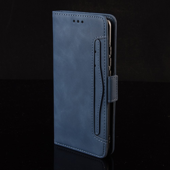Θήκη με πτερύγιο για Realme GT 7 / 7T, Card Slot, σκούρο μπλε