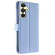 Θήκη με πτερύγιο για Samsung Galaxy A25 5G, Wallet Zipper Pocket, μπλε