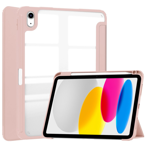 Θήκη για iPad 10.9 2022 10 Gen, Smartcase Hybrid, με χώρο για γραφίδα, ροζ