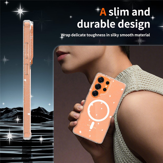 Θήκη Brokat, για MagSafe για Samsung Galaxy S26 Ultra, διαφανής